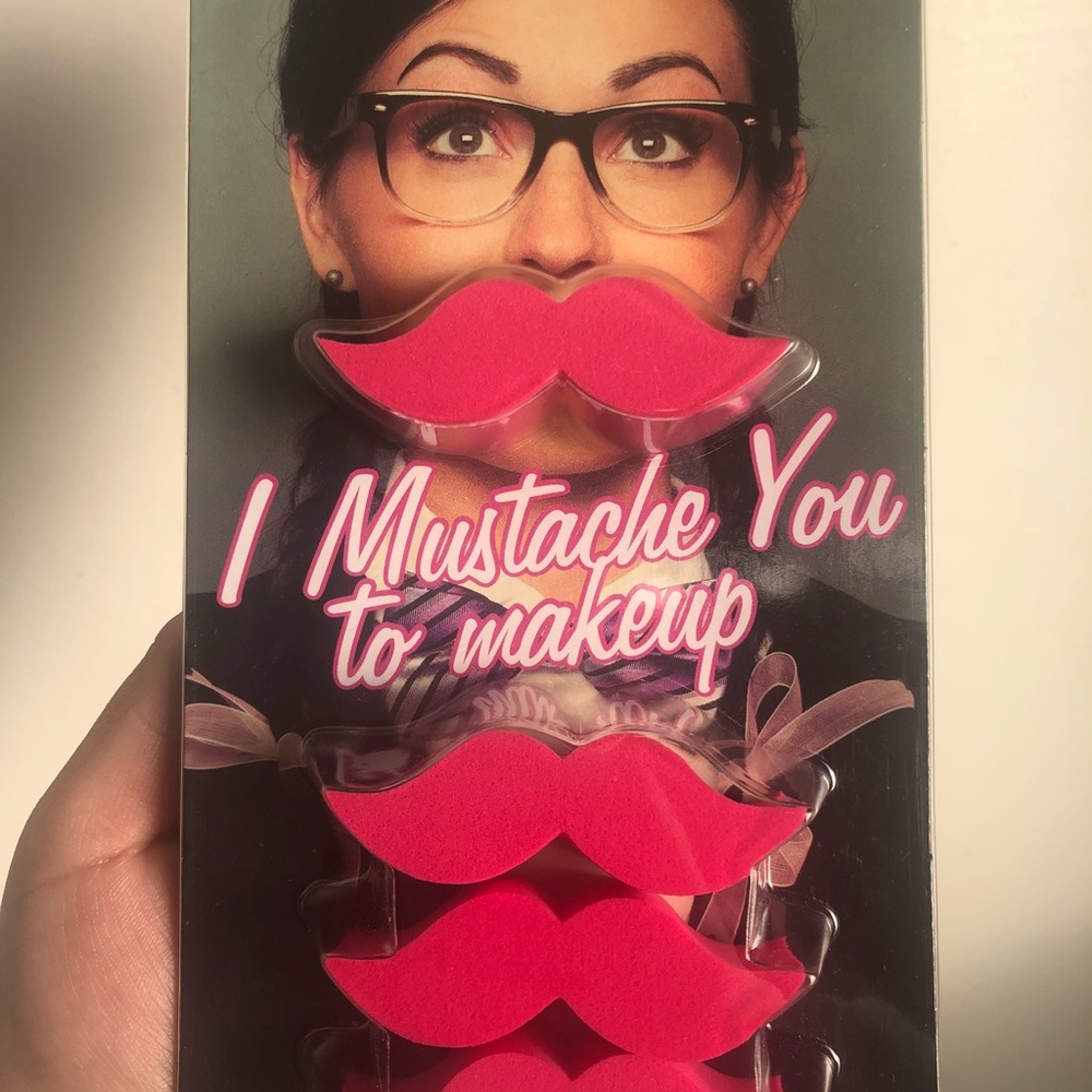 Mustache make-up sponges 💞